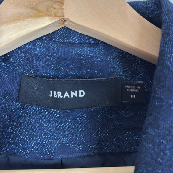 J Brand Layla Textured jacquard metallic Brocade Floral Blazer - Picture 6 of 12